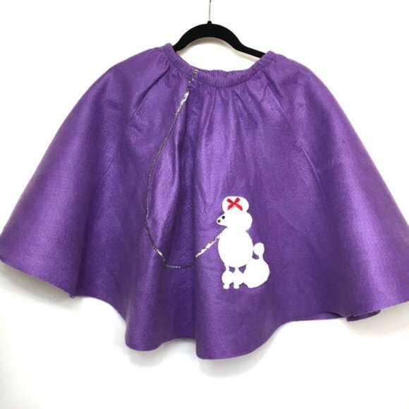 50’s Lavender Poodle Skirt Felt Child NOS NIP - Picture 3 of 5